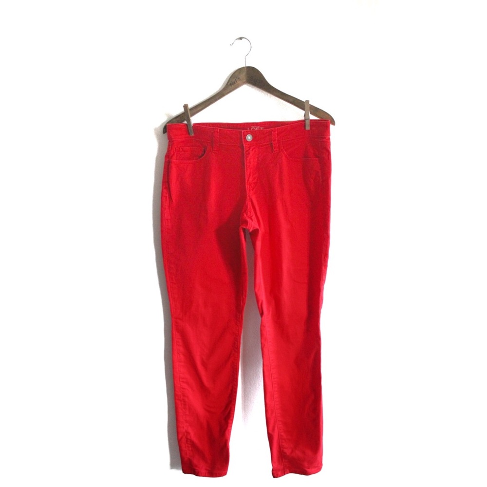 Loft Curvy Skinny Red Pants 29 8 Preowned